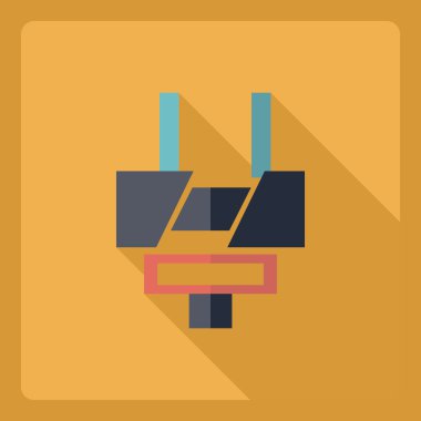 Gölge simgesi adaptörü ile düz modern tasarım