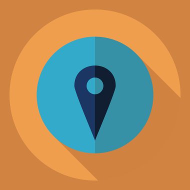 Gölge simge konumu ile düz modern tasarım