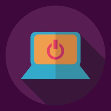 Gölge simgesi telefon ile düz modern tasarım