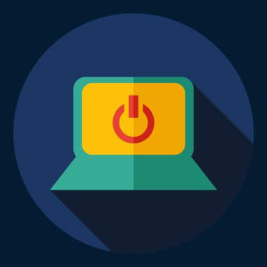 Gölge simgesi telefon ile düz modern tasarım