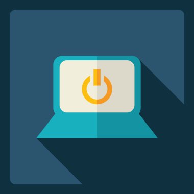 Gölge simgesi telefon ile düz modern tasarım