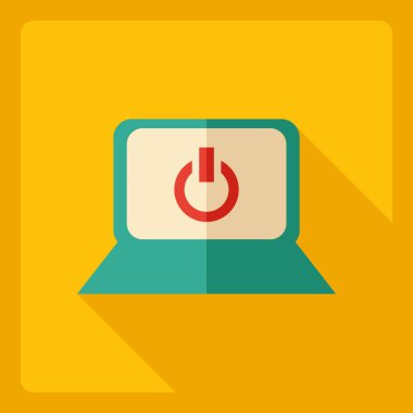 Gölge simgesi telefon ile düz modern tasarım