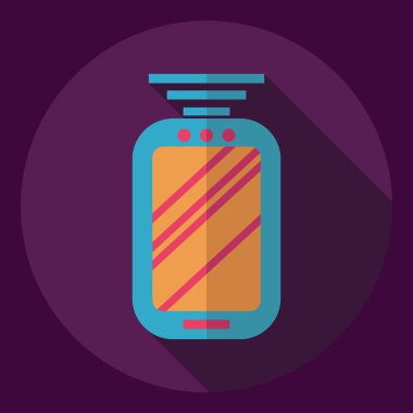 Gölge simgesi telefon ile düz modern tasarım