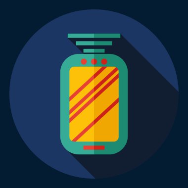 Gölge simgesi telefon ile düz modern tasarım