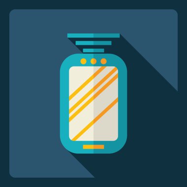 Gölge simgesi telefon ile düz modern tasarım