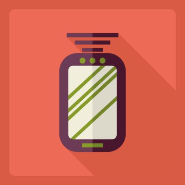 Gölge simgesi telefon ile düz modern tasarım