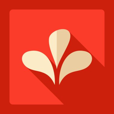 Gölge simgesi Filiz ile düz modern tasarım