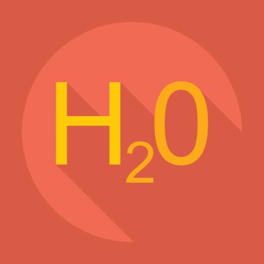 Gölge simge su ile düz modern tasarım