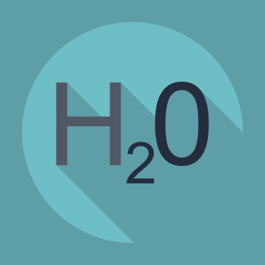 Gölge simge su ile düz modern tasarım