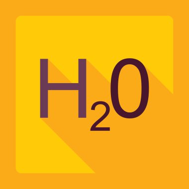 Gölge simge su ile düz modern tasarım