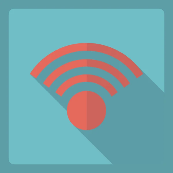 Diseño moderno plano con sombra Icono wi-fi — Archivo Imágenes Vectoriales