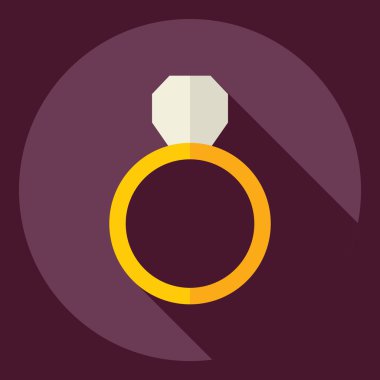 Gölge simgesi halka ile düz modern tasarım