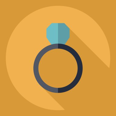 Gölge simgesi halka ile düz modern tasarım