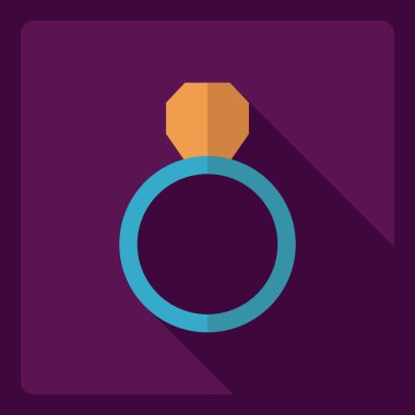 Gölge simgesi halka ile düz modern tasarım