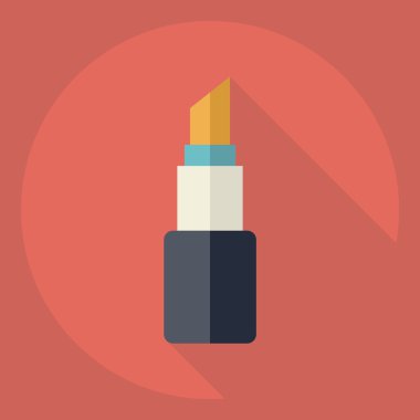 Gölge simgesi ruj ile düz modern tasarım