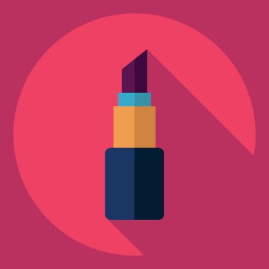 Gölge simgesi ruj ile düz modern tasarım