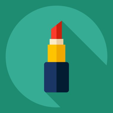 Gölge simgesi ruj ile düz modern tasarım