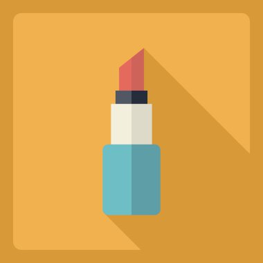 Gölge simgesi ruj ile düz modern tasarım