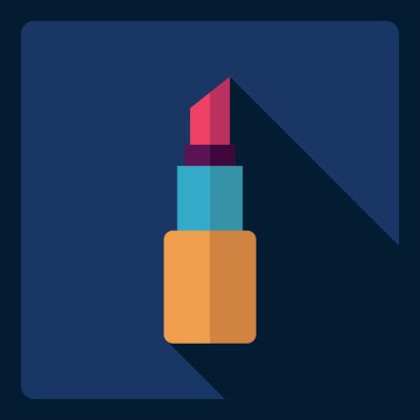 Gölge simgesi ruj ile düz modern tasarım