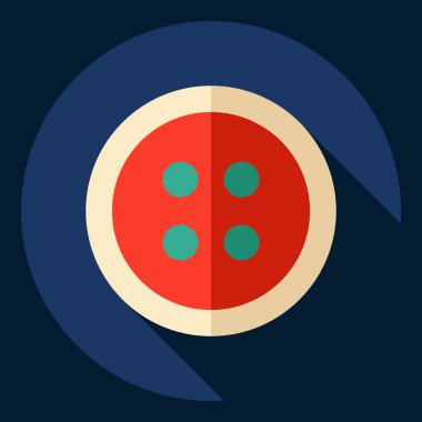 Gölge kutsal kişilerin resmi düğme ile düz modern tasarım