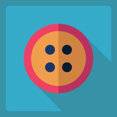 Gölge kutsal kişilerin resmi düğme ile düz modern tasarım