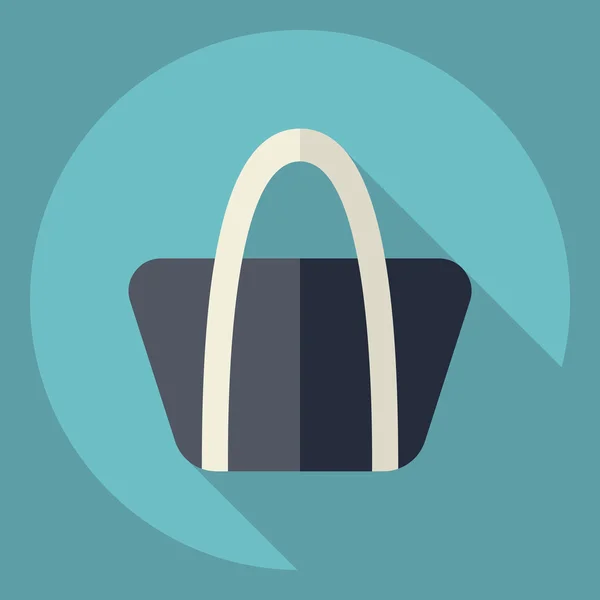 Design moderno e piatto con borsa shadow Icon — Vettoriale Stock