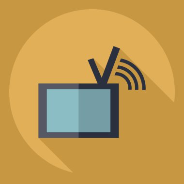 Gölge simgesi aygıt ile düz modern tasarım