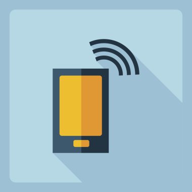 Gölge simgesi aygıt ile düz modern tasarım