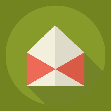 Gölge simgesi mektup ile düz modern tasarım