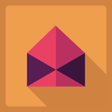 Gölge simgesi mektup ile düz modern tasarım