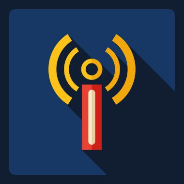 Gölge simgesi modem ile düz modern tasarım