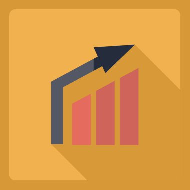 Gölge simgesi sinyali ile düz modern tasarım