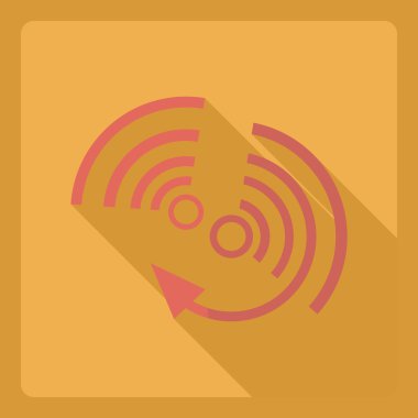 Gölge simgesi wi-fi ile düz modern tasarım