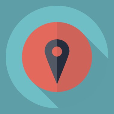 Gölge simge konumu ile düz modern tasarım