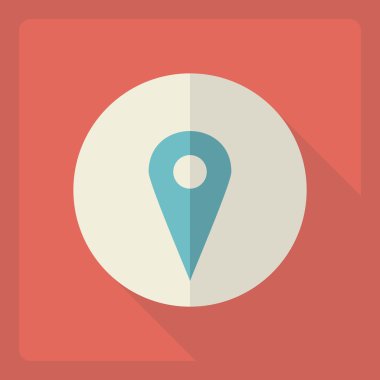 Gölge simge konumu ile düz modern tasarım