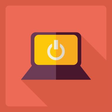 Gölge simgesi telefon ile düz modern tasarım