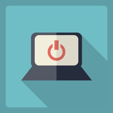 Gölge simgesi telefon ile düz modern tasarım