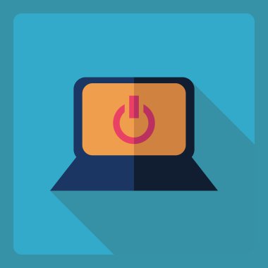 Gölge simgesi telefon ile düz modern tasarım