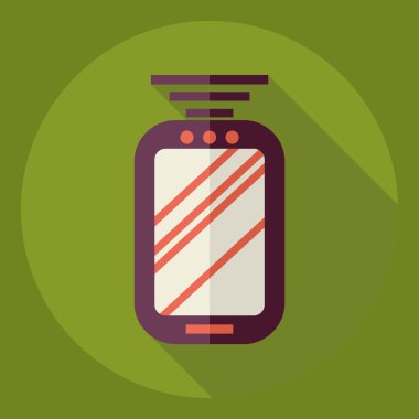 Gölge simgesi telefon ile düz modern tasarım