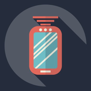 Gölge simgesi telefon ile düz modern tasarım