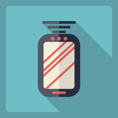 Gölge simgesi telefon ile düz modern tasarım