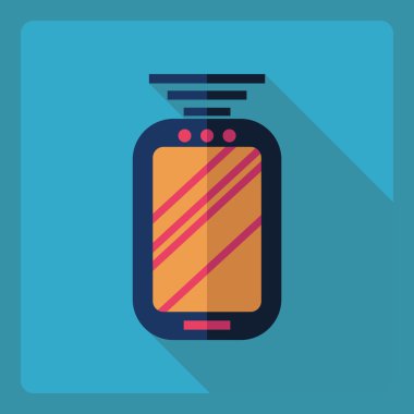 Gölge simgesi telefon ile düz modern tasarım
