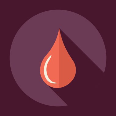 Gölge simge su ile düz modern tasarlamak