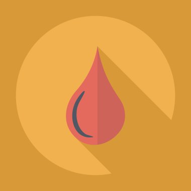 Gölge simge su ile düz modern tasarlamak