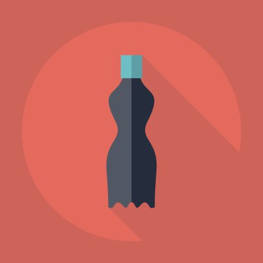 Gölge simge su ile düz modern tasarım