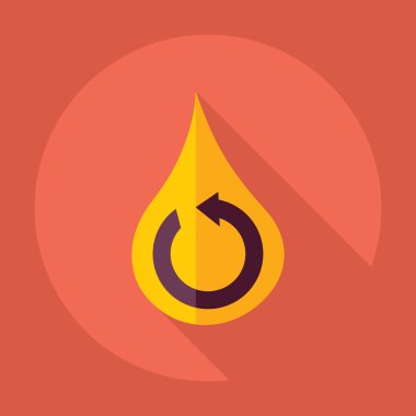 Gölge simge su döngüsü ile düz modern tasarım