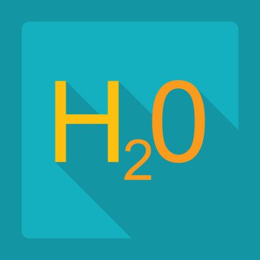 Gölge simge su ile düz modern tasarım