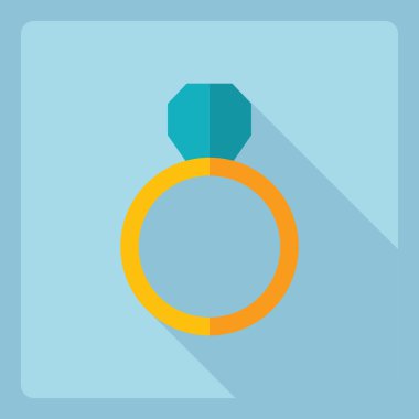 Gölge simgesi halka ile düz modern tasarım