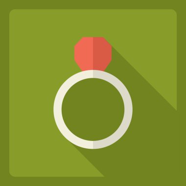 Gölge simgesi halka ile düz modern tasarım