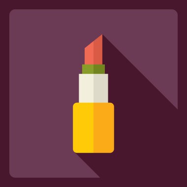 Gölge simgesi ruj ile düz modern tasarım